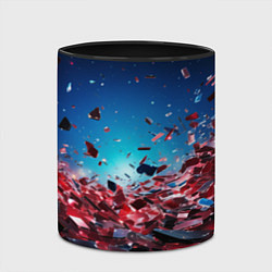 Кружка 3D Осколки плит в движении, цвет: 3D-белый + черный — фото 2