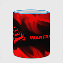 Кружка 3D Warframe - red gradient по-горизонтали, цвет: 3D-небесно-голубой кант — фото 2