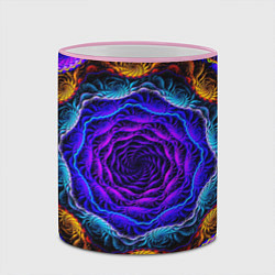 Кружка 3D Неоновая психоделика, цвет: 3D-розовый кант — фото 2