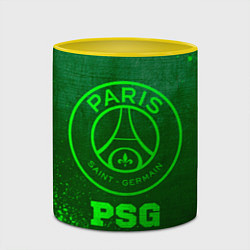 Кружка 3D PSG - green gradient, цвет: 3D-белый + желтый — фото 2