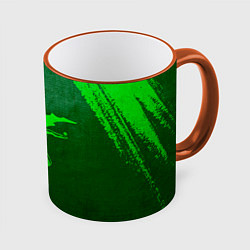 Кружка 3D Black Sabbath - green gradient, цвет: 3D-оранжевый кант