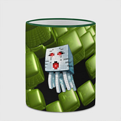 Кружка 3D Minecraft ghost, цвет: 3D-зеленый кант — фото 2