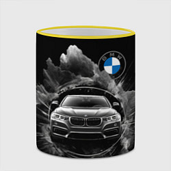 Кружка 3D BMW абстрактный дым, цвет: 3D-желтый кант — фото 2