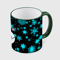 Кружка 3D Portal winter, цвет: 3D-зеленый кант