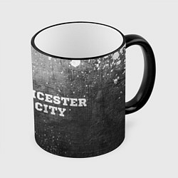 Кружка 3D Leicester City - grey gradient по-горизонтали, цвет: 3D-черный кант