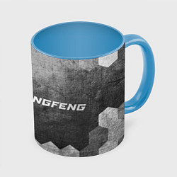 Кружка 3D Dongfeng - grey gradient по-горизонтали, цвет: 3D-белый + небесно-голубой