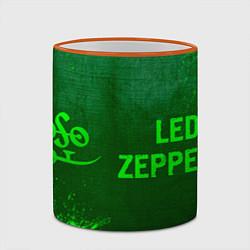 Кружка 3D Led Zeppelin - green gradient по-горизонтали, цвет: 3D-оранжевый кант — фото 2