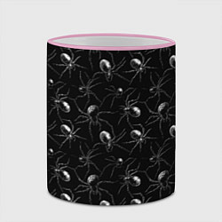 Кружка 3D Паттерн с пауками, цвет: 3D-розовый кант — фото 2