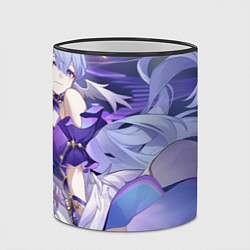 Кружка 3D Honkai Star Rail Robin держит платье, цвет: 3D-черный кант — фото 2