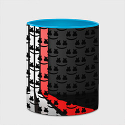 Кружка 3D Marshmello pattern, цвет: 3D-белый + небесно-голубой — фото 2