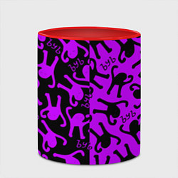 Кружка 3D Ъуъ съука mem pattern, цвет: 3D-белый + красный — фото 2