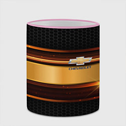 Кружка 3D Chevrolet auto abstract, цвет: 3D-розовый кант — фото 2