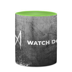 Кружка 3D Watch Dogs - grey gradient по-горизонтали, цвет: 3D-белый + светло-зеленый — фото 2