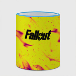 Кружка 3D Fallout fire steel, цвет: 3D-небесно-голубой кант — фото 2