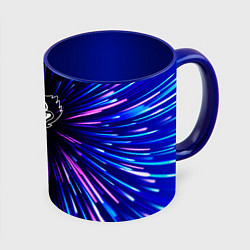 Кружка 3D Poppy Playtime neon energy, цвет: 3D-белый + синий
