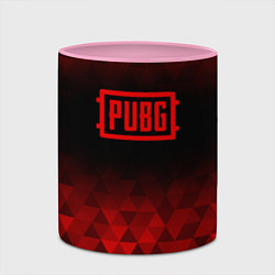 Кружка 3D PUBG red poly, цвет: 3D-белый + розовый — фото 2