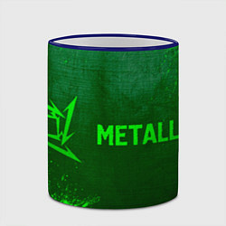 Кружка 3D Metallica - green gradient по-горизонтали, цвет: 3D-синий кант — фото 2