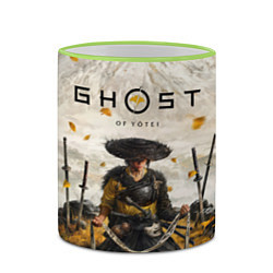 Кружка 3D Ацу из Ghost of Yotei, цвет: 3D-светло-зеленый кант — фото 2