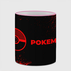 Кружка 3D Pokemon - red gradient по-горизонтали, цвет: 3D-розовый кант — фото 2