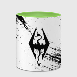 Кружка 3D The Elder Scrolls чёрно белые краски, цвет: 3D-белый + светло-зеленый — фото 2