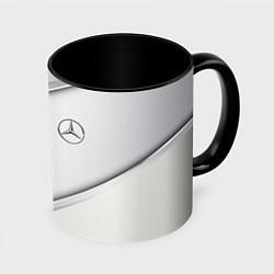 Кружка 3D Mercedes benz metalic collection, цвет: 3D-белый + черный