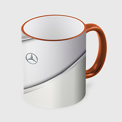 Кружка 3D Mercedes benz metalic collection, цвет: 3D-оранжевый кант