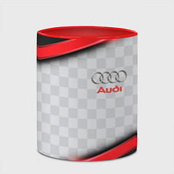 Кружка 3D AUDI auto texture, цвет: 3D-белый + красный — фото 2