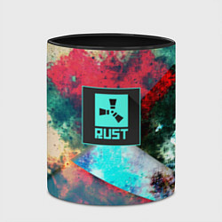Кружка 3D RUST geometry color, цвет: 3D-белый + черный — фото 2