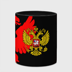 Кружка 3D Герб РФ красный, цвет: 3D-белый + черный — фото 2