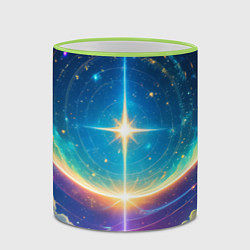 Кружка 3D Звезда галактики, цвет: 3D-светло-зеленый кант — фото 2