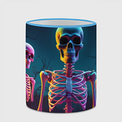 Кружка 3D Страшилки скелеты, цвет: 3D-небесно-голубой кант — фото 2