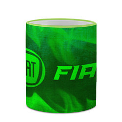 Кружка 3D Fiat - green gradient по-горизонтали, цвет: 3D-светло-зеленый кант — фото 2