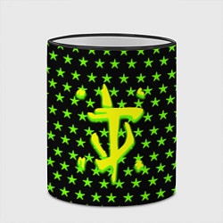 Кружка 3D DOOM кислотное лого звёзды, цвет: 3D-черный кант — фото 2