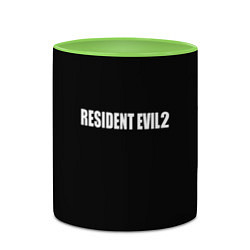 Кружка 3D Resident Evil 2 logo, цвет: 3D-белый + светло-зеленый — фото 2