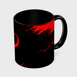 Кружка 3D Quake красные краски, цвет: 3D-белый + черный