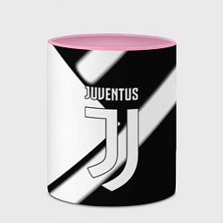 Кружка 3D Juventus geometry steel, цвет: 3D-белый + розовый — фото 2