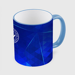 Кружка 3D Ramones blue poly, цвет: 3D-небесно-голубой кант