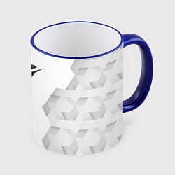 Кружка 3D Need for Speed white poly, цвет: 3D-синий кант