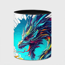 Кружка 3D Japanese dragon - tattoo irezumi, цвет: 3D-белый + черный — фото 2
