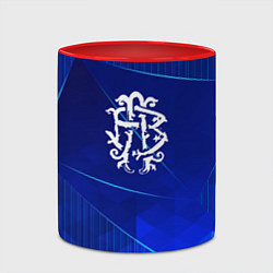 Кружка 3D Nickelback blue poly, цвет: 3D-белый + красный — фото 2