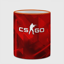 Кружка 3D CSGO абстракция, цвет: 3D-оранжевый кант — фото 2