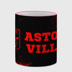 Кружка 3D Aston Villa - red gradient по-горизонтали, цвет: 3D-розовый кант — фото 2