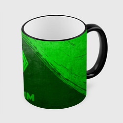 Кружка 3D Skyrim - green gradient, цвет: 3D-черный кант