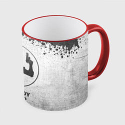 Кружка 3D Cowboy Bebop - white gradient, цвет: 3D-красный кант