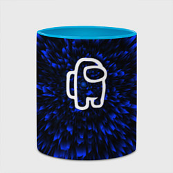 Кружка 3D Among Us blue energy, цвет: 3D-белый + небесно-голубой — фото 2