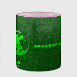 Кружка 3D Angels of Death - green gradient по-горизонтали, цвет: 3D-розовый кант — фото 2