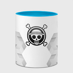 Кружка 3D One Piece white poly, цвет: 3D-белый + небесно-голубой — фото 2