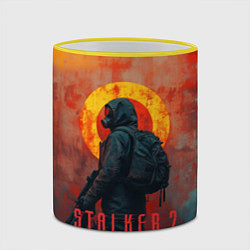 Кружка 3D Stalker 2 poster art, цвет: 3D-желтый кант — фото 2