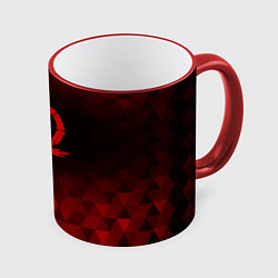 Кружка 3D God of War red poly, цвет: 3D-красный кант