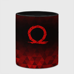 Кружка 3D God of War red poly, цвет: 3D-белый + черный — фото 2